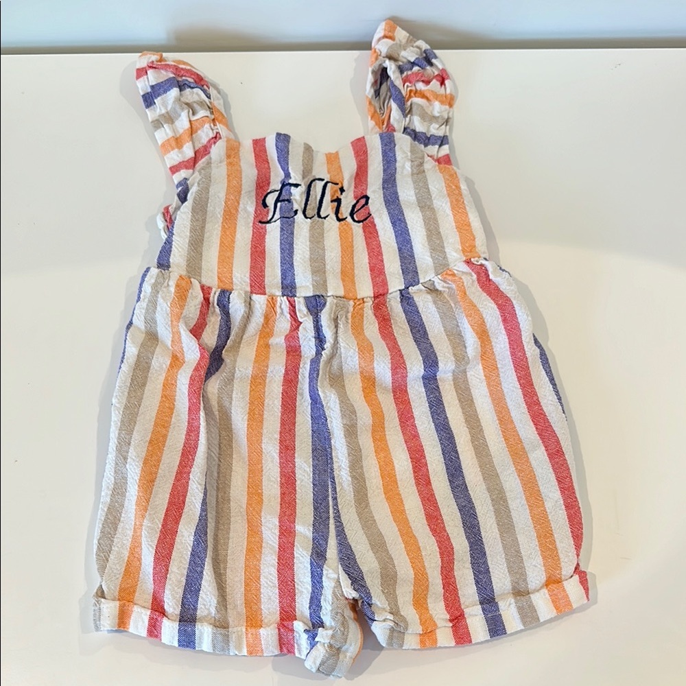 GAP Striped Kids Romper - Orange, Blue, Purple, White